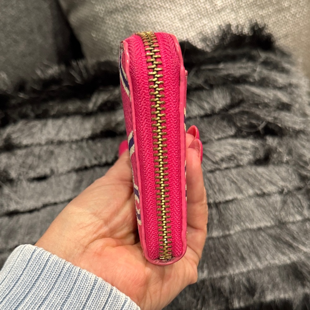 kate spade Pink Geometric Zip-Around Wallet - Picture 5 of 9